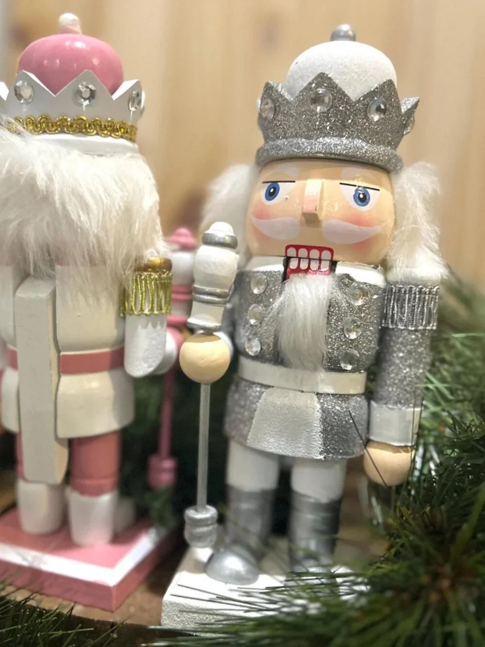 Wood King Nutcracker with Christmas Mantel Decoration Holiday Gift